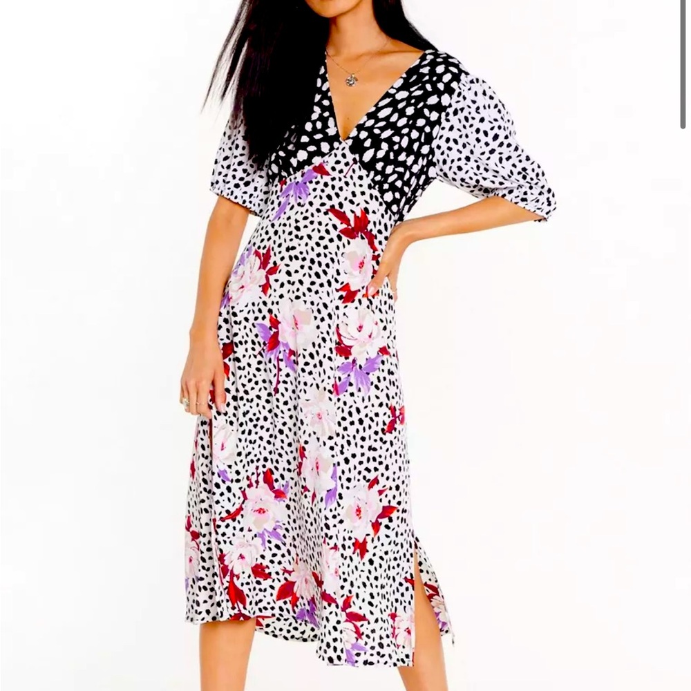 Dot Growlin' Anywhere Animal Midi Dress